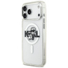 Etui Karl Lagerfeld IML Glitter Karl &   Choupette Sketch Logo MagSafe do iPhone 17 Pro Max przezroczysty