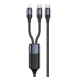 USAMS Kabel U71 USB-C/ Lighning na USB-C1,2m 100W PD Fast Charge czarny/black SJ550USB01(US-SJ550)
