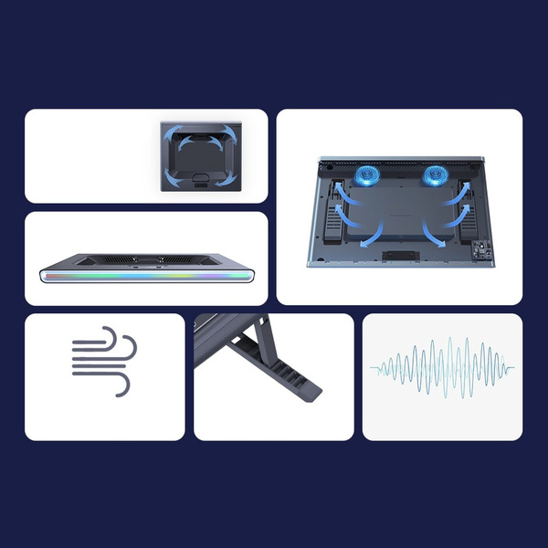 Baseus podstawka chłodząca do laptopa pod USB do 21" szary (LUWK000013)