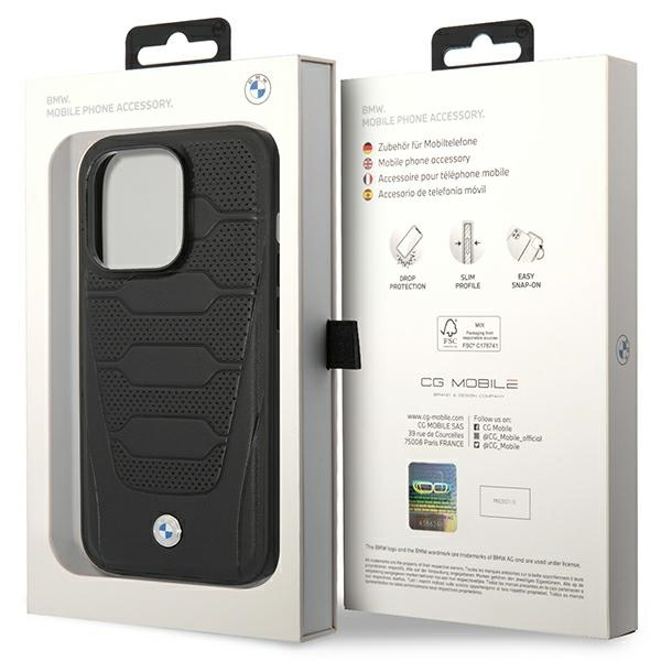 Case BMW BMHCP14X22RPSK iPhone 14 Pro Max 6.7" black/black Leather Seats Pattern