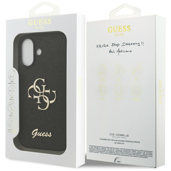 Etui Guess 4G Strap 4G Classic Logo do   iPhone 17 czarny