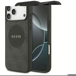 Etui Guess 4G Circle Classic Logo MagSafe do iPhone 17 Pro Max czarny