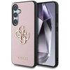 Etui Guess Grained Big 4G Logo Small     Classic Logo do Samsung Galaxy S25 różowy