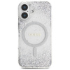 Etui Guess HC Resin Bottom Glitter do    iPhone 16 MagSafe srebrny