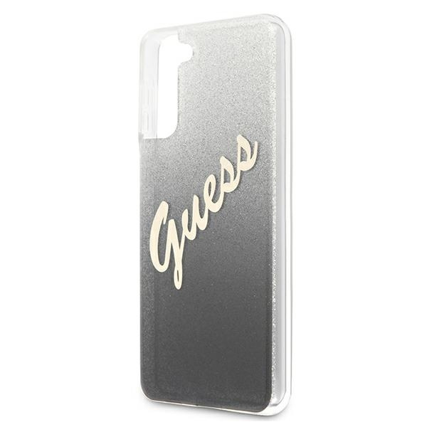 Guess GUHCS21MPCUGLSBK S21+ G996 czarny/black hardcase Glitter Gradient Script