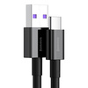 BASEUS SUPERIOR USB - USB TYP C FAST CHARGING DATA CABLE 66 W (11 V / 6 A) HUAWEI SUPERCHARGE SCP 2 M BLACK (CATYS-A01)
