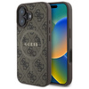 Guess GUHMP16SG4GFRW iPhone 16 6.1" brązowy/brown hardcase 4G Ring Classic Logo MagSafe