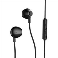 REMAX RM-711 EARPHONES EARBUDS HEADPHONES WITH REMOTE CONTROL AND MICROPHONE BLACK