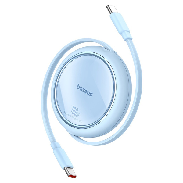 Baseus Free2Draw Mini USB-C - USB-C 100W 1m retractable cable - blue