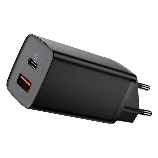 Baseus ładowarka sieciowa GaN2 Lite PD 65W 1x USB-C 1x USB czarna