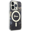 Guess GUHMP14LHTMRSK iPhone 14 Pro 6.1"czarny/black hardcase Golden Marble MagSafe
