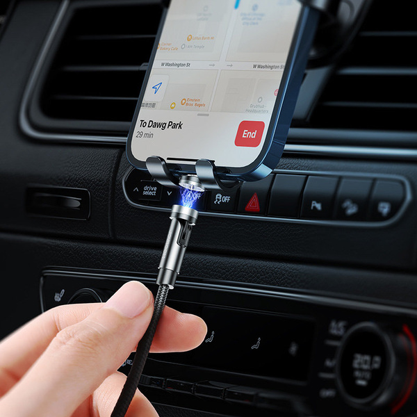 JOYROOM 3IN1 MAGNETIC USB - LIGHTNING / USB TYPE C / MICRO USB CHARGING CABLE 2,4A 1,2M BLACK (S-1224X2 LCM BLACK)