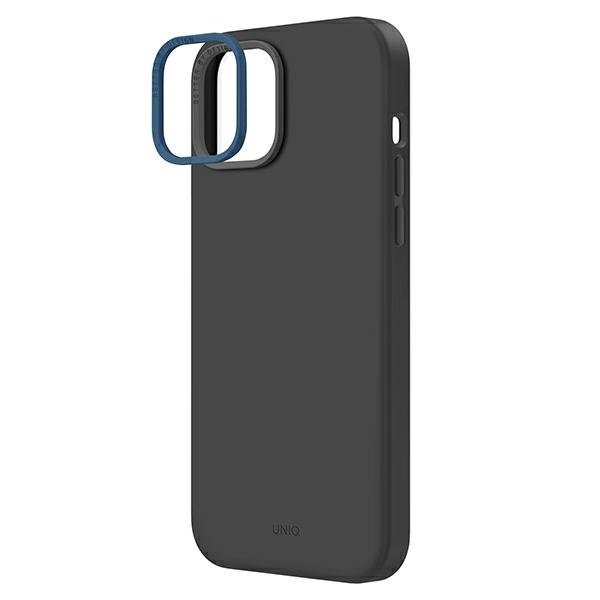 UNIQ etui Lino Hue iPhone 14 / 15 / 13 6,1" Magclick Charging szary/charcoal grey