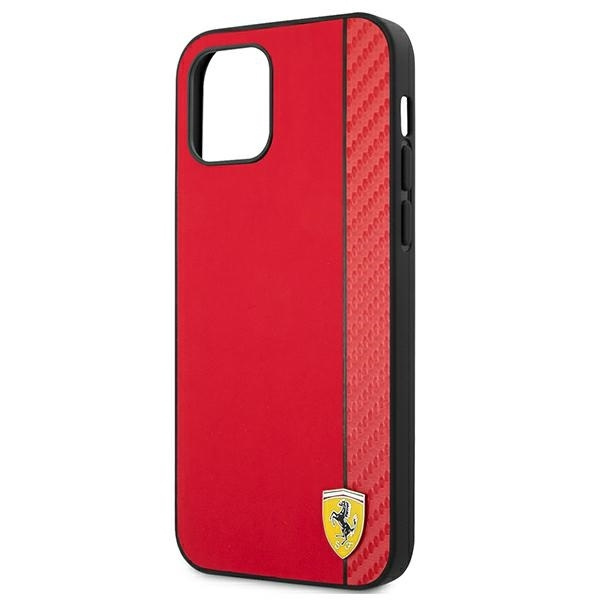 Ferrari FESAXHCP12LRE iPhone 12 Pro Max 6.7" red/red hardcase On Track Carbon Stripe