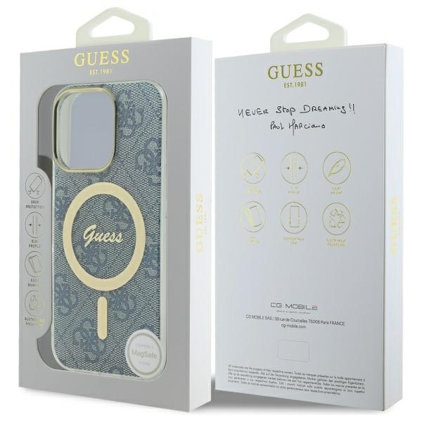Guess GUHMP16XH4STB iPhone 16 Pro Max6.9" niebieski/blue hardcase IML 4G MagSafe