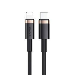 USAMS KABEL USB-C NA LIGHTNING 1,2M FAST CHARGE 20W CZARNY