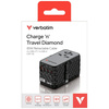 Verbatim Adapter podróżny EU/UK/US GaN   USB-A/3xUSB-C PD 85W CNT-02 czarny/black 32127