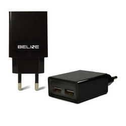 Beline Ład. siec. 2xUSB 2A czarna/black (only head)