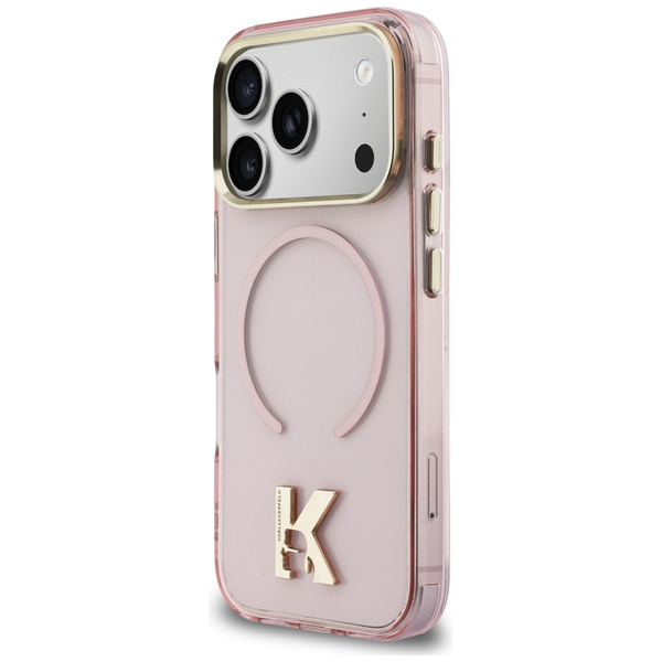 Etui Karl Lagerfeld IML K Head Logo      MagSafe do iPhone 17 Pro Max różowy