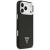 Etui Guess Grained Triangle Logo MagSafe do iPhone 17 Pro Max czarny