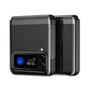 PLATING CASE CASE FOR SAMSUNG GALAXY Z FLIP 4 COVER WITH A METALLIC FRAME BLACK