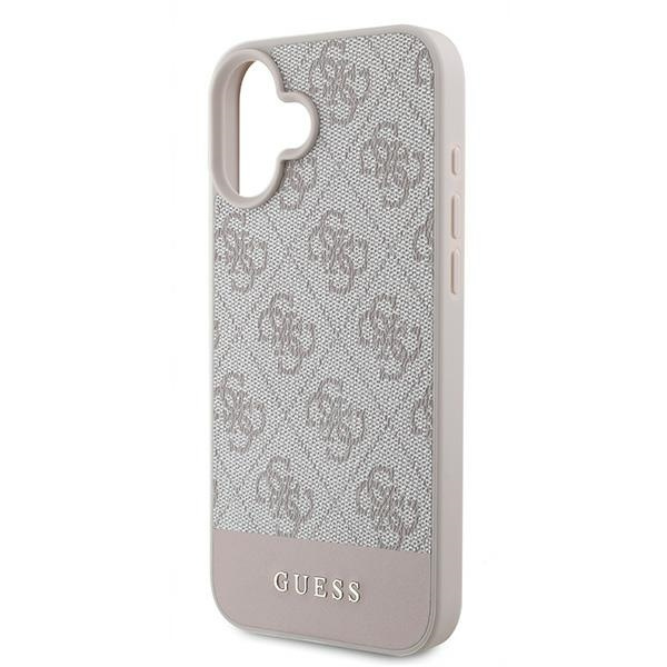 Guess GUHCP16MG4GLPI iPhone 16 Plus 6.7"różowy/pink hardcase 4G Bottom Stripe