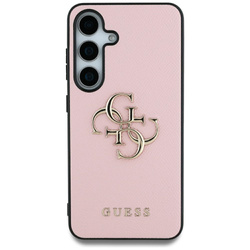 Etui Guess Grained Big 4G Logo Small      Classic Logo do Samsung Galaxy S25 Ultra różowy