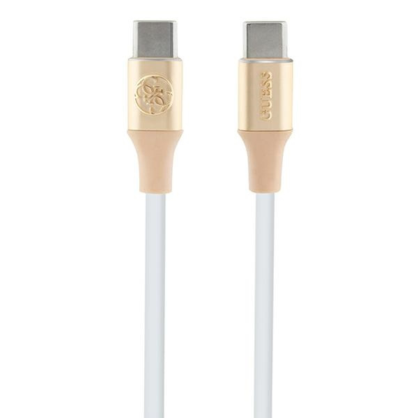 Guess GUCCLALRGDD kabel USB-C - USB-C1.5m Fast Charging złoty/light gold Ebossed Logo