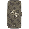 Etui Guess Book 4G Metal Logo do iPhone  17 Pro brązowy