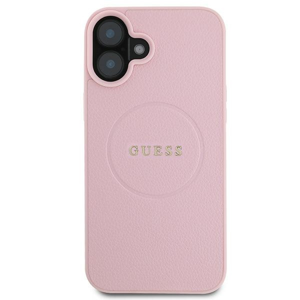 Guess GUHMP16MPGHSMMP iPhone 16 Plus6.7" różowy/pink hardcase Grained Ring MagSafe