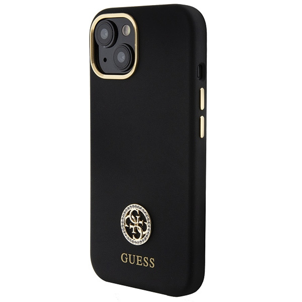 Guess GUHCP15SM4DGPK iPhone 15 / 14 / 136.1" czarny/black hardcase Silicone Logo Strass 4G