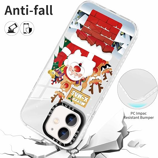 Pnakqil Christmas Case for iPhone 16 Pro Max Santa and Reindeers 2