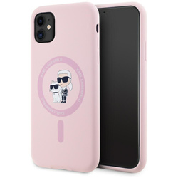 Etui Karl Lagerfeld Silicone             Karl&Choupette MagSafe do iPhone 11 różowy