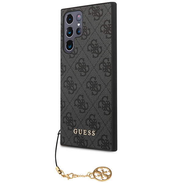 Guess GUHCS23LGF4GGR S23 Ultra S918szary/grey hardcase 4G Charms Collection