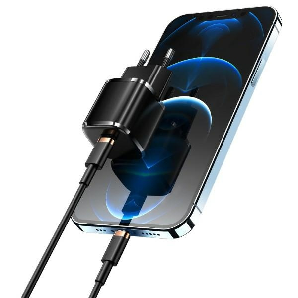 USAMS Ład. siec. 1xUSB-C T36 mini 20W(only head) PD3.0 Fast Charging czarny/black CC124TC01 (US-CC124)
