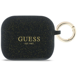 Etui Guess Silicone Glitter Ring do      AirPods Pro 3 czarny