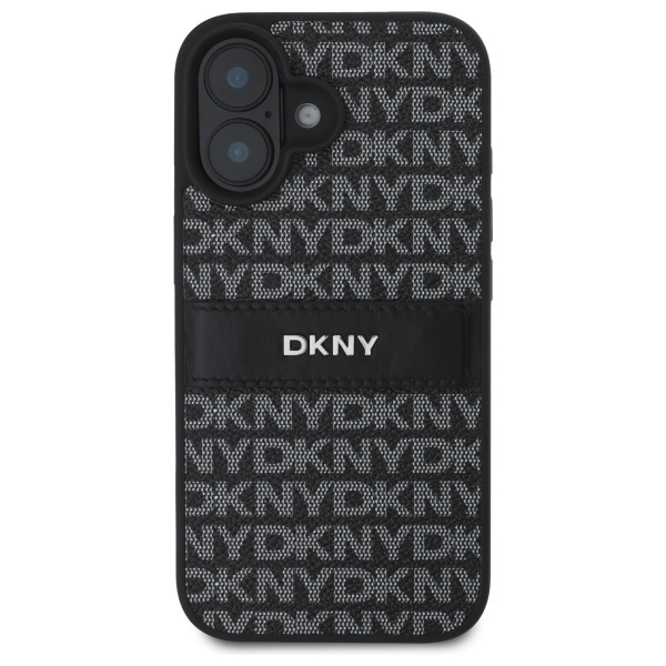 DKNY DKHCP16SPRTHSLK iPhone 16 6.1"      czarny/black hardcase Texture Pattern Tonal Stripe