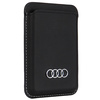 Audi Synthetic Leather Wallet Card Slot  czarny/black MagSafe AU-MSCH-Q3/D1-BK