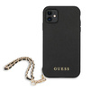 Guess GUHCN61SASGBK iPhone 11 6,1" / Xrczarny/black hardcase Saffiano Chain