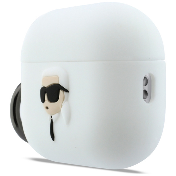 Etui Karl Lagerfeld Silicone Karl Head   3D do AirPods Pro 3 biały