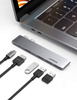 HUB Ugreen 60559 2x USB-C / USB-C PD (Thunderbolt 3, 100W, 4K 60 Hz, 10 Gbps) / HDMI 4K 30 Hz / 3x USB 3.0 do MacBook Pro / Air - szary