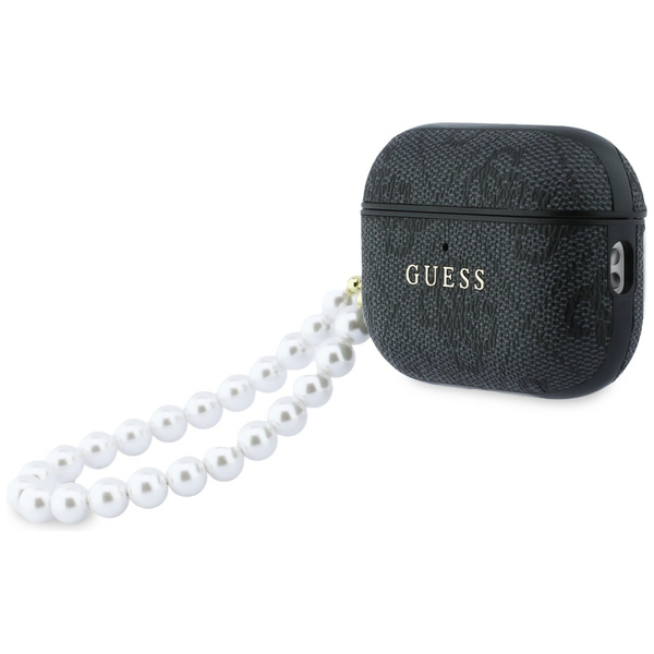 Etui Guess 4G Pearl Strap do AirPods Pro 3 czarny