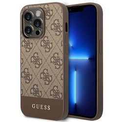 Guess GUHCP14LG4GLBR iPhone 14 Pro6,1" brązowy/brown hard case 4G Stripe Collection