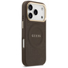 Etui Guess Peony Hot Stamp MagSafe do    iPhone 17 Pro brązowy