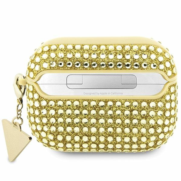 Guess GUAP2HDGTPD AirPods Pro 2 (2022/2023) cover złoty/gold Rhinestone Triangle Charm