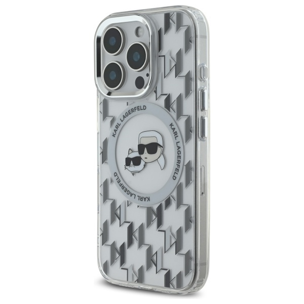 Karl Lagerfeld KLHMP16XHMCKMHT iPhone 16 Pro Max 6.9" przezroczysty/transparent IML Monogram Karl&Choupette Head MagSafe