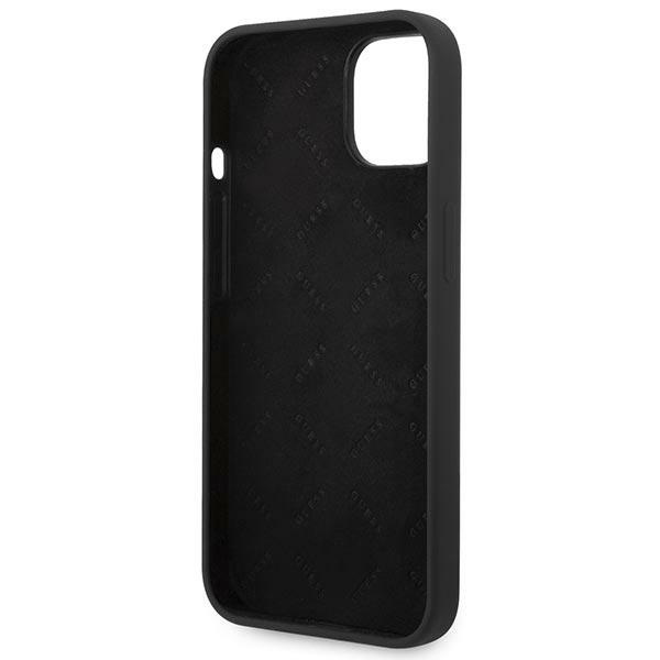 Guess GUHCP14MSLSMK iPhone 14 Plus / 15 Plus 6.7" czarny/black hard case Silicone Vintage Gold Logo