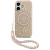 Etui Guess IML Flowers Electro Pearl     Strap MagSafe do iPhone 17 różowy