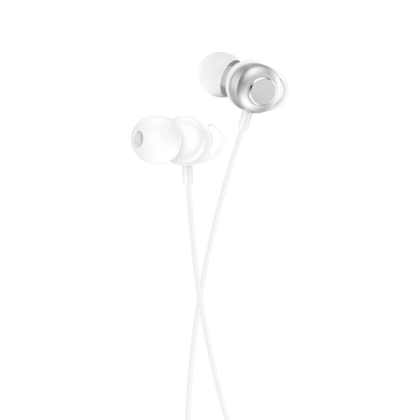 FONENG słuchawki przewodowe T59 JACK 3.5MM z mikrofonem 1.2M Biały
