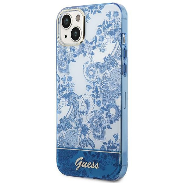 Guess GUHCP14MHGPLHB iPhone 14 Plus / 15 Plus 6.7" niebieski/blue hardcase Porcelain Collection